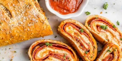 Super Cheesy Smoked Ham Stromboli